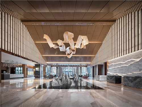 北京世园凯悦酒店使用木纹铝方通