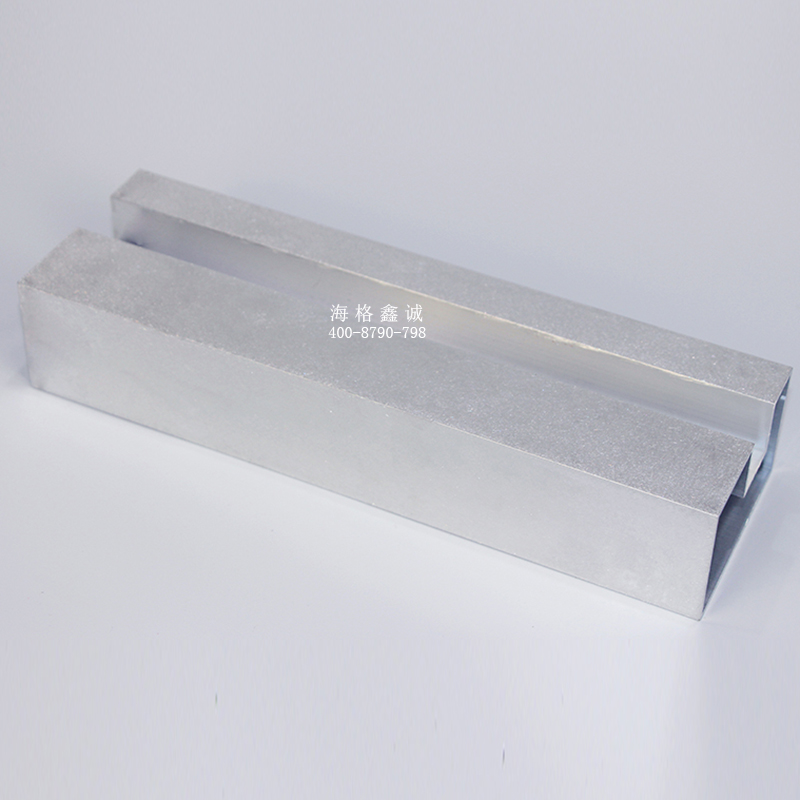  型材铝方通-2.0厚30x85银色凹形玻璃槽型材方通 