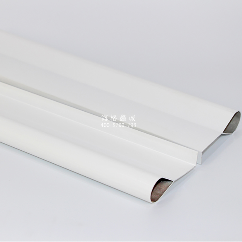  型材铝方通-1.0x25x100水滴白色烤漆型材铝方通 