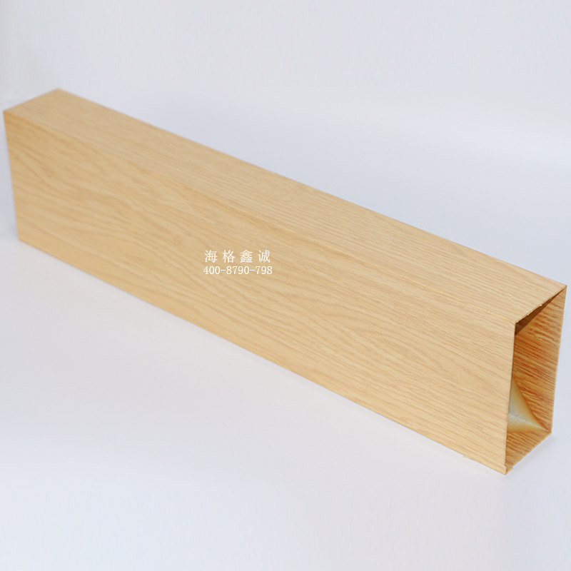  型材铝方通-30x60mm黄枫木木纹型材铝方通 